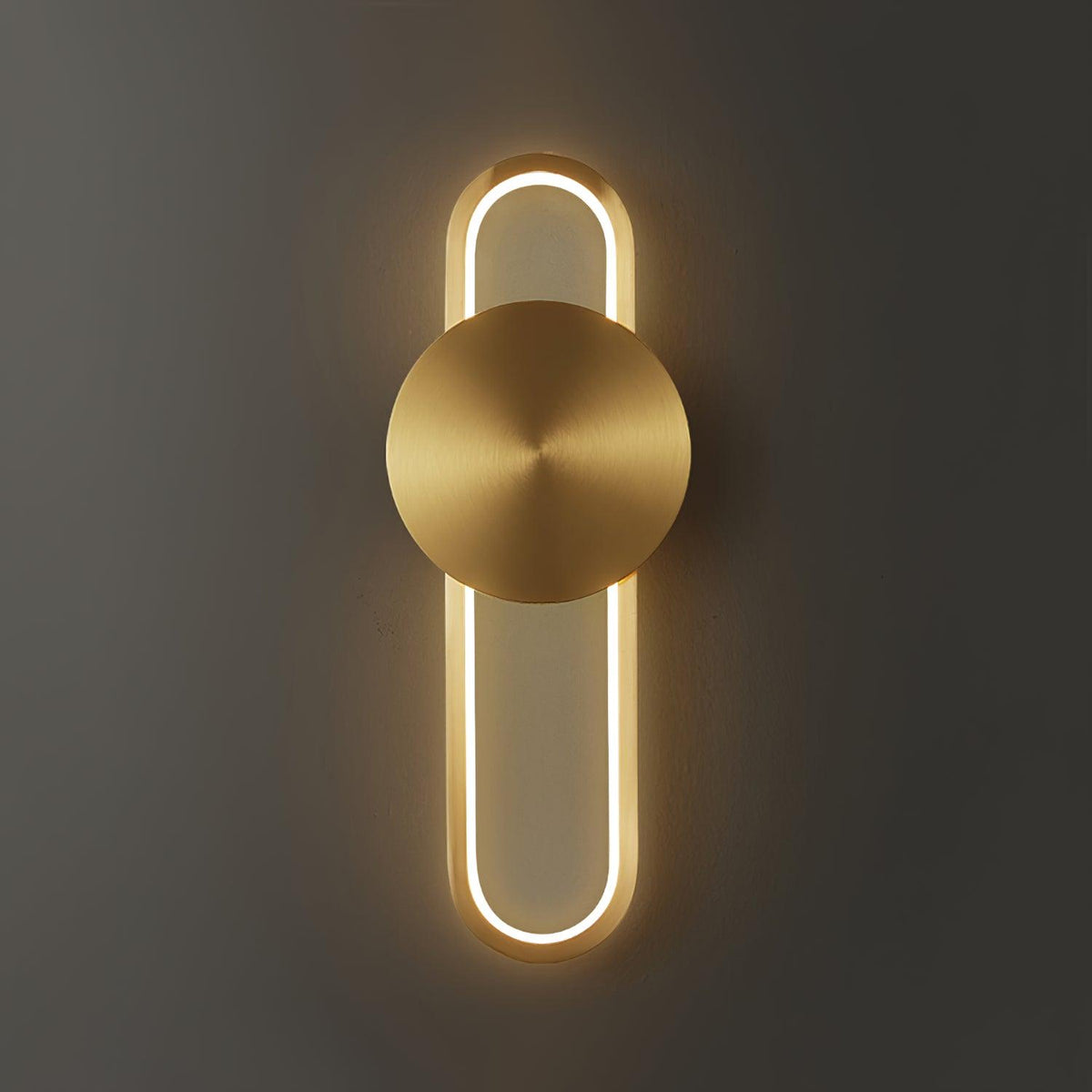 Fable moderne minimalistische Messing-Wandleuchte – integrierte 18W-LED