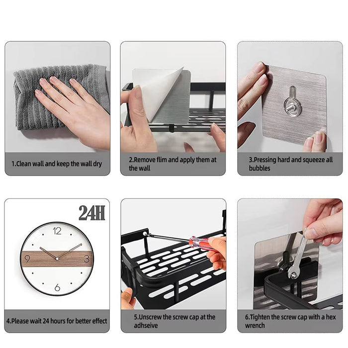 Organizador de Ducha Curvo Astra Curve Montado en la Pared para Baño