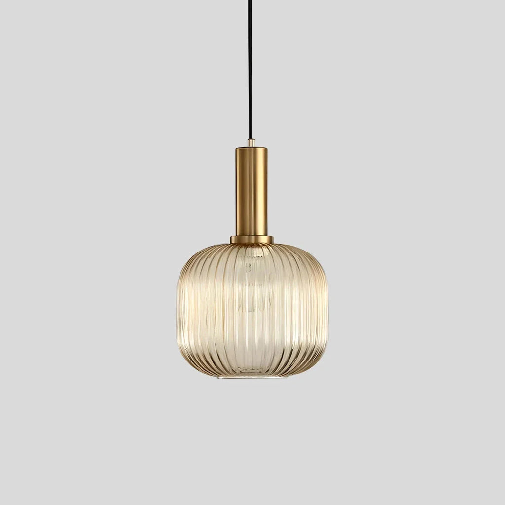 Nordic Vintage Glass Striped Pendeant Light - Orntli