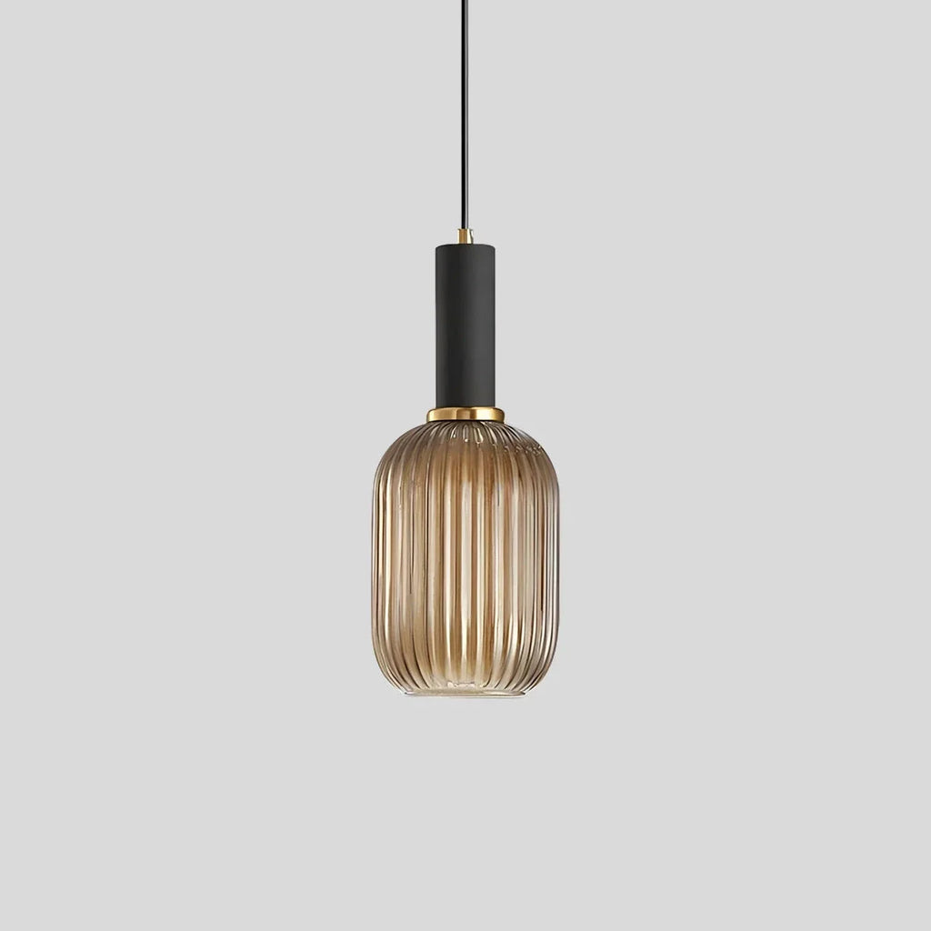 Nordic Vintage Glass Striped Pendeant Light - Orntli
