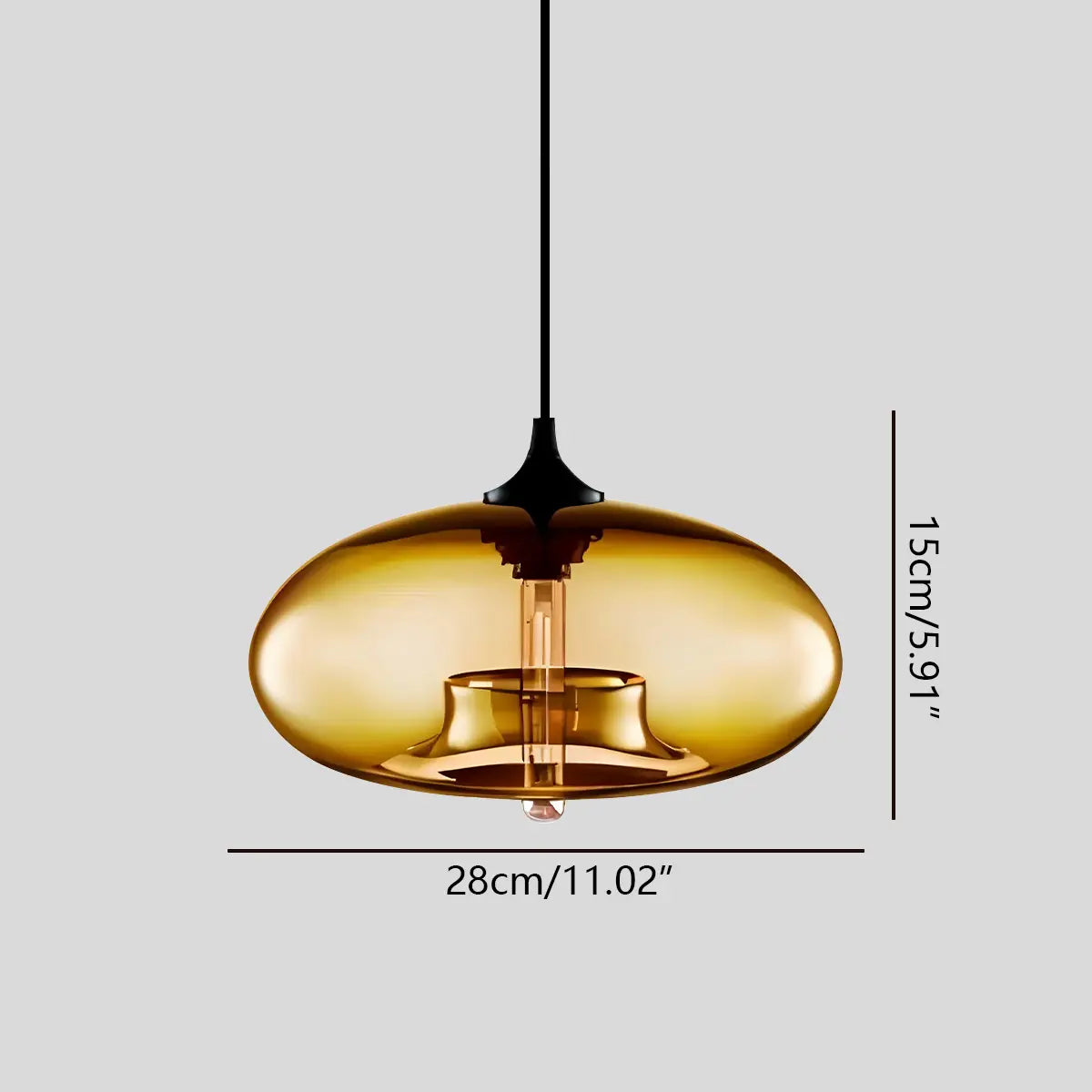Lampu Gantung Kaca Berwarna-warni untuk Kawasan Makan - Orntli