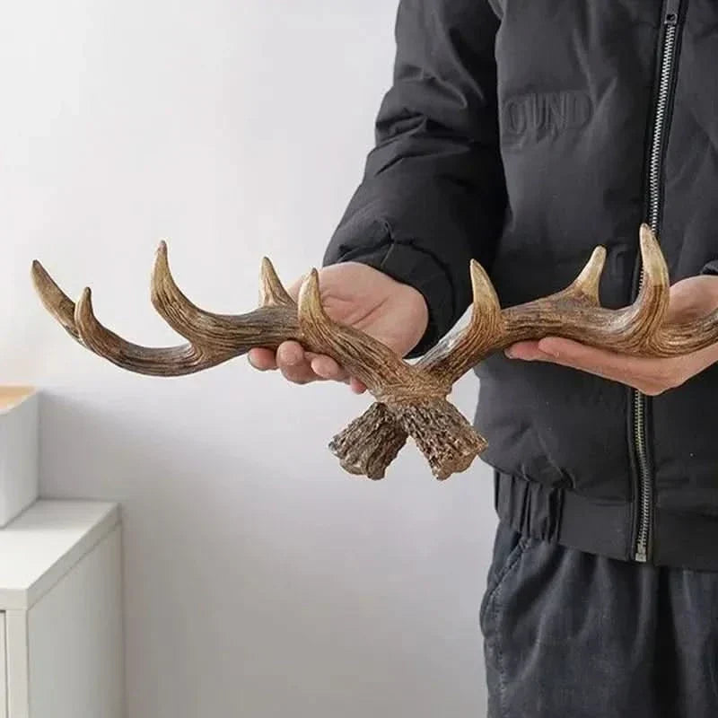 Hearthstone Vintage Hirschgeweih-Wandhaken Rustikaler Garderobenständer