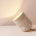 Amidori Yellow Travertine Wabi-Sabi Table Light — 40W Max, E26 E27 Socket