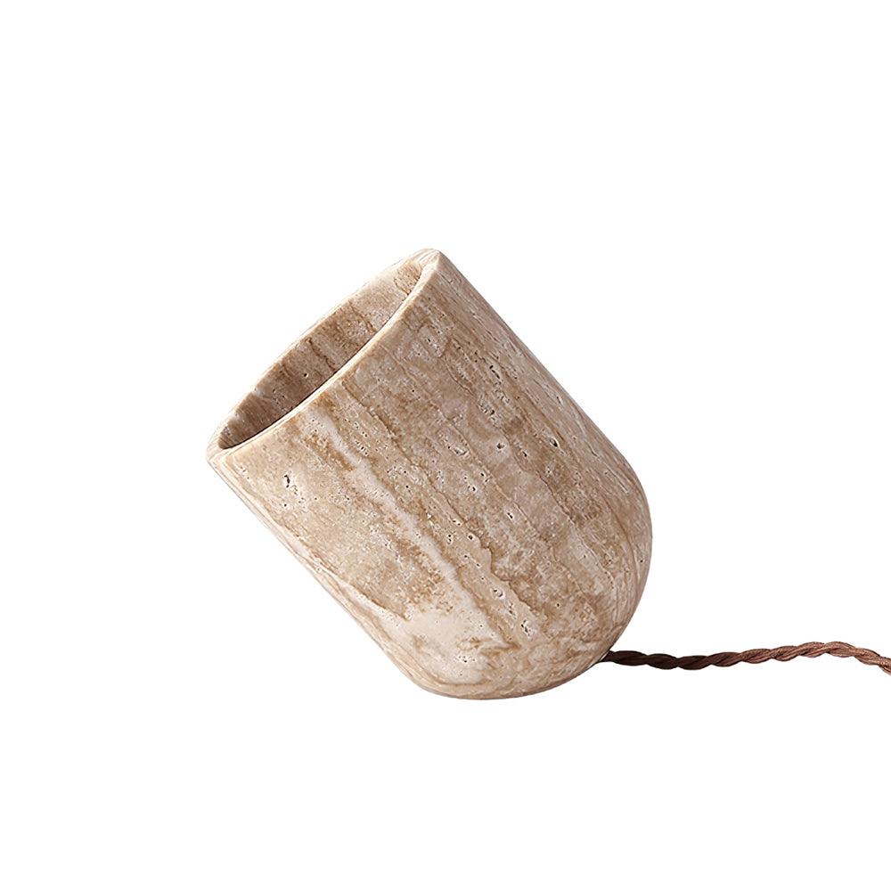 Amidori Yellow Travertine Wabi-Sabi Table Light — 40W Max, E26 E27 Socket