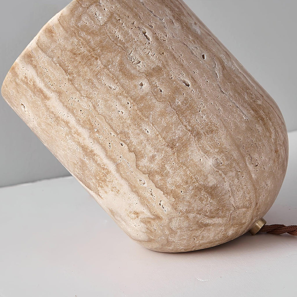 Amidori Yellow Travertine Wabi-Sabi Table Light — 40W Max, E26 E27 Socket