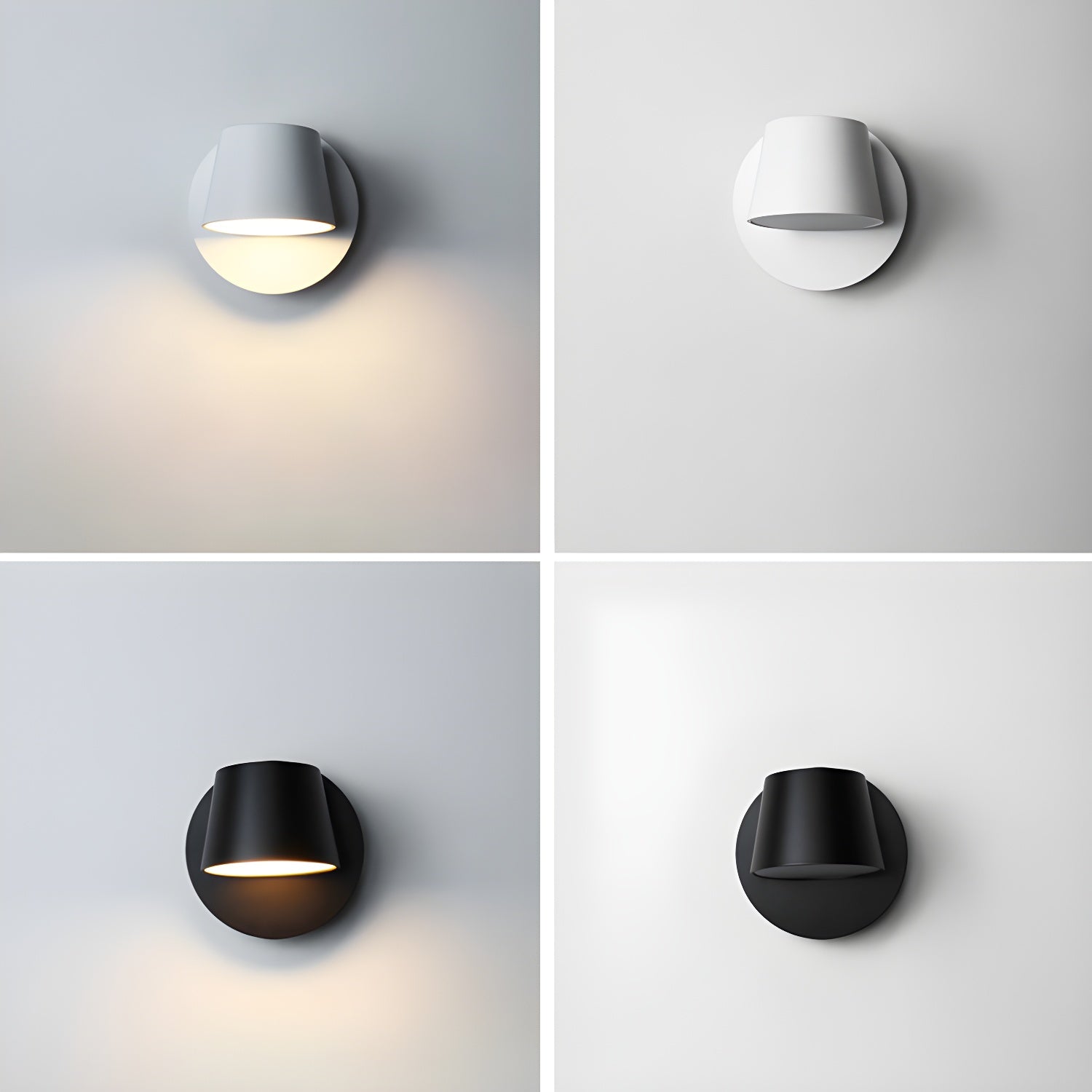 Nástěnná lampa do zásuvky — nastavitelná otočná lampa na čtení