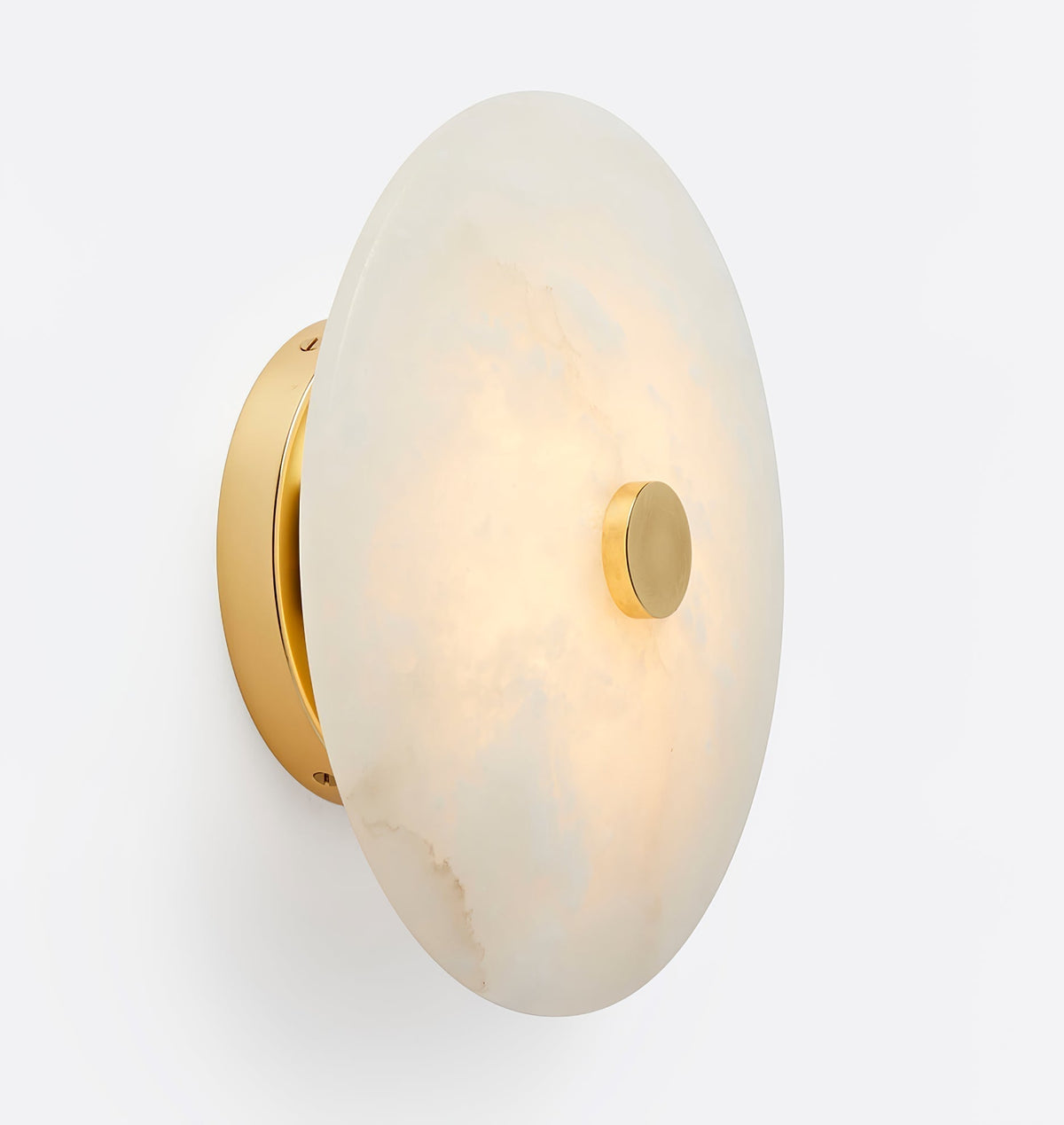 Clio loftslampe i alabast — ∅ 7.9″ integreret LED