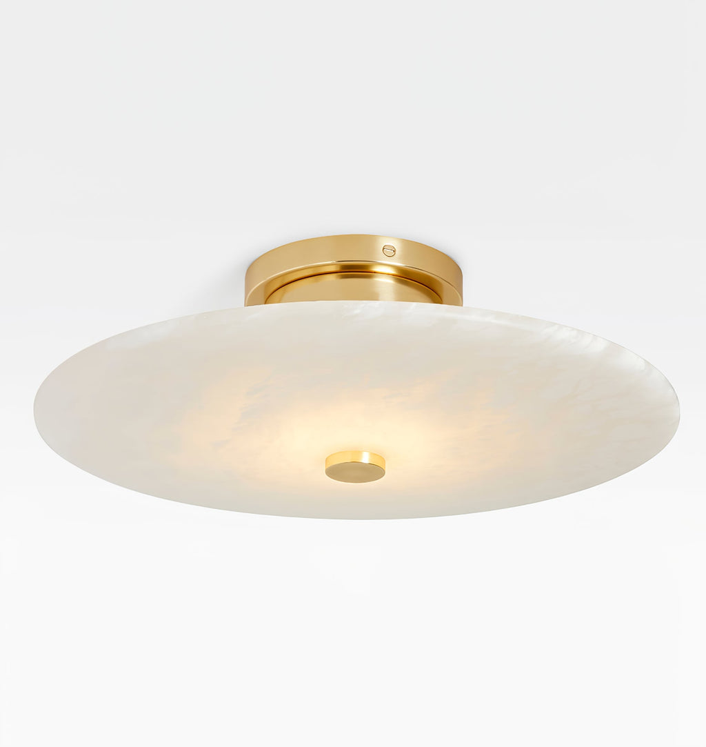 Clio loftslampe i alabast — ∅ 7.9″ integreret LED