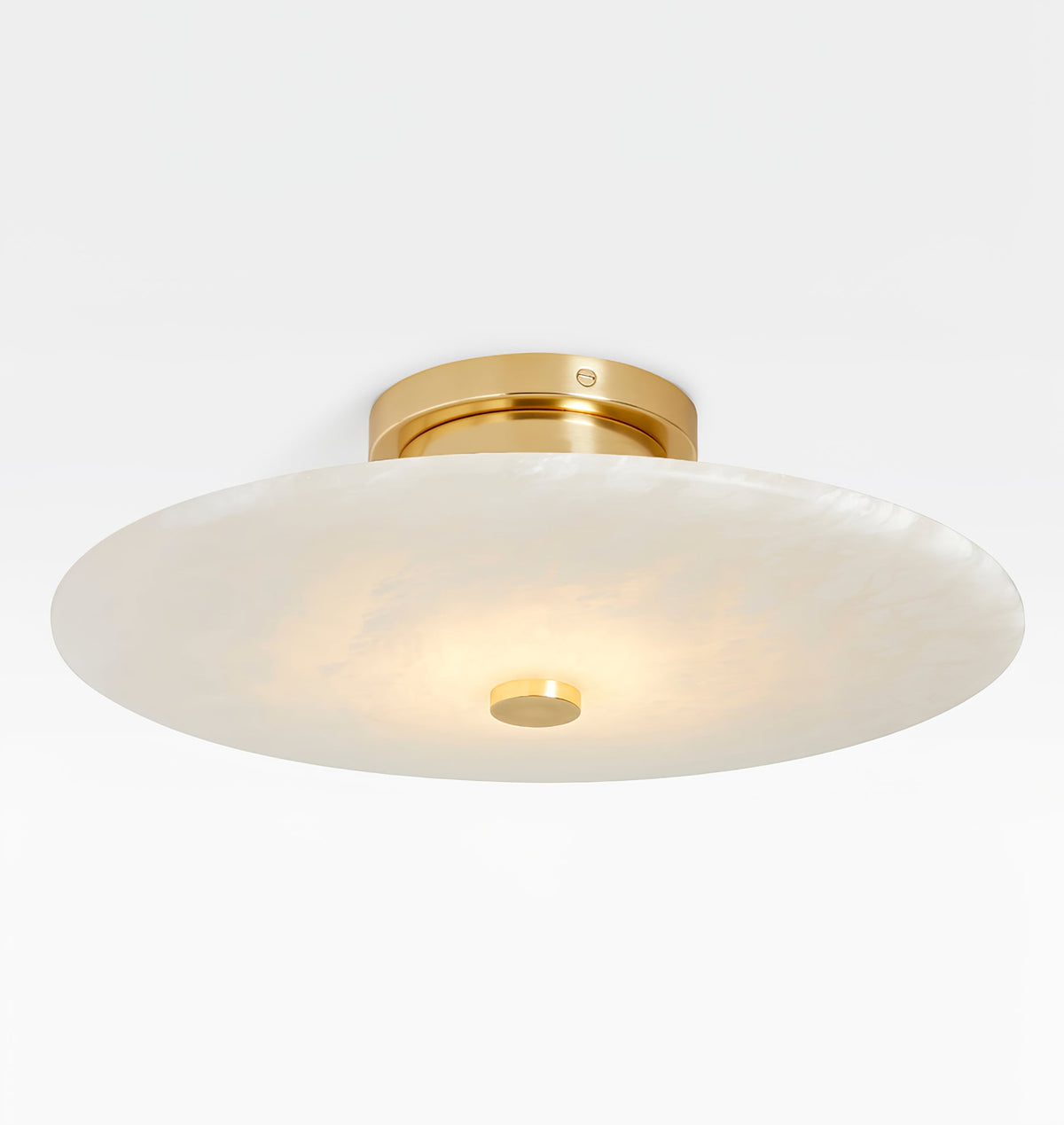 Clio loftslampe i alabast — ∅ 7.9″ integreret LED