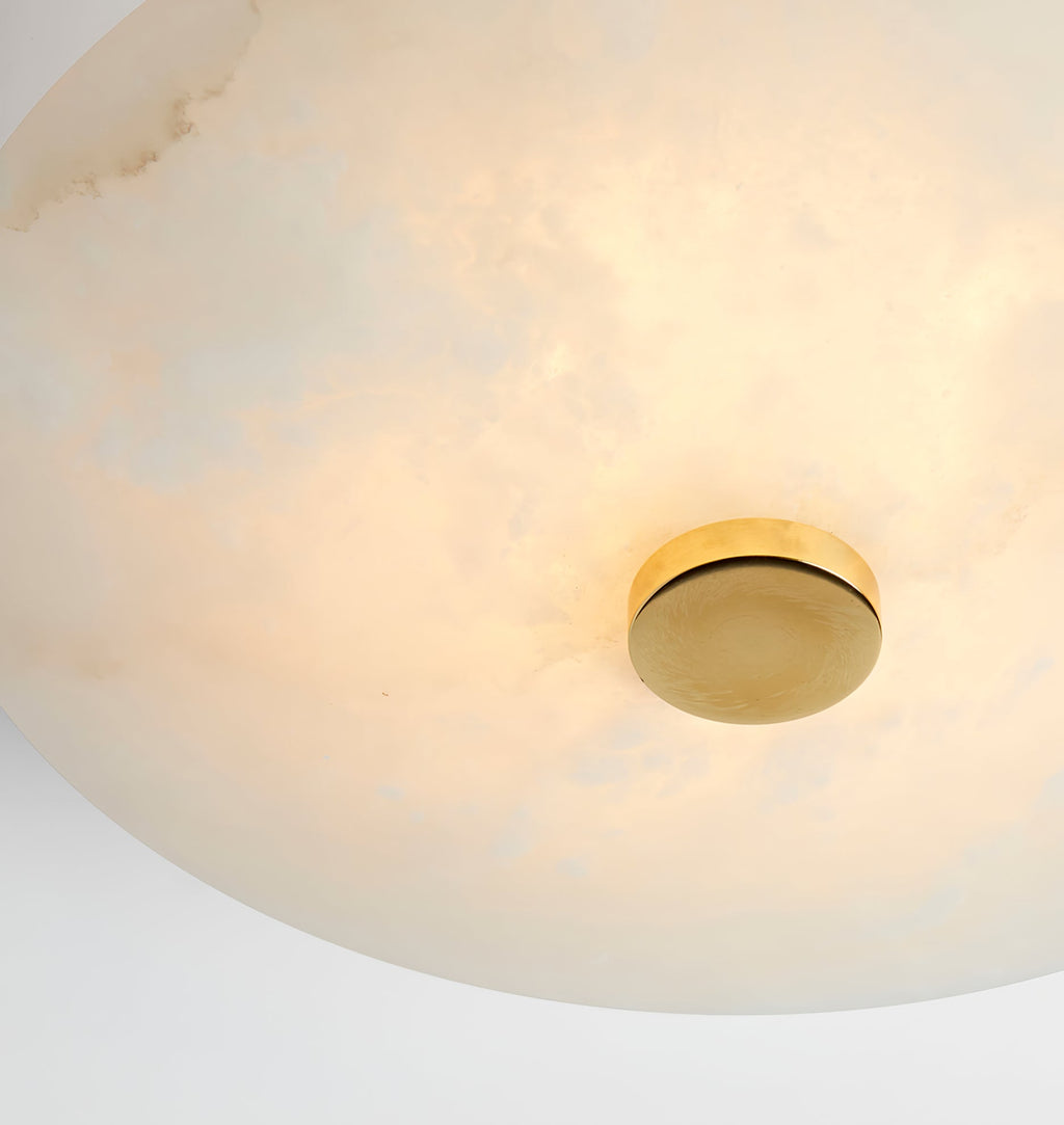 Clio loftslampe i alabast — ∅ 7.9″ integreret LED