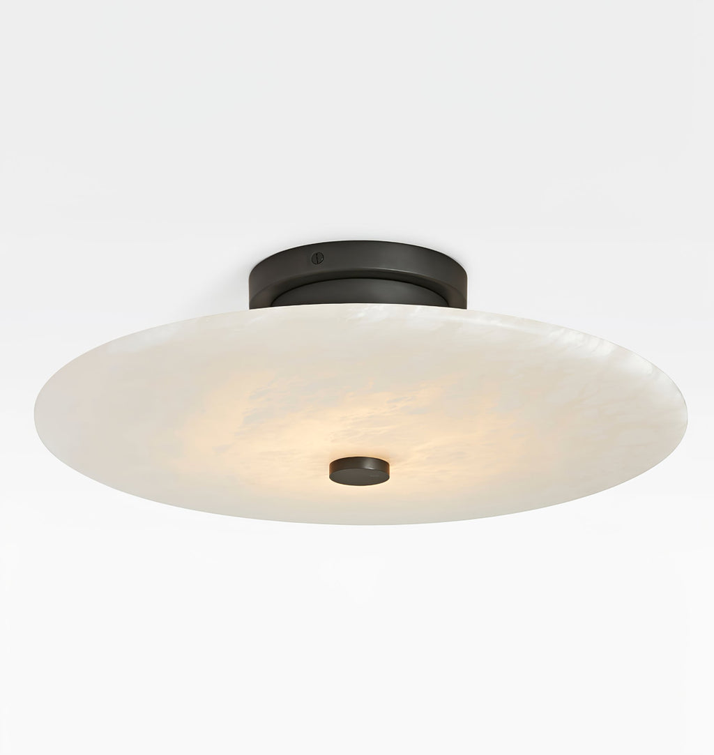 Clio loftslampe i alabast — ∅ 7.9″ integreret LED