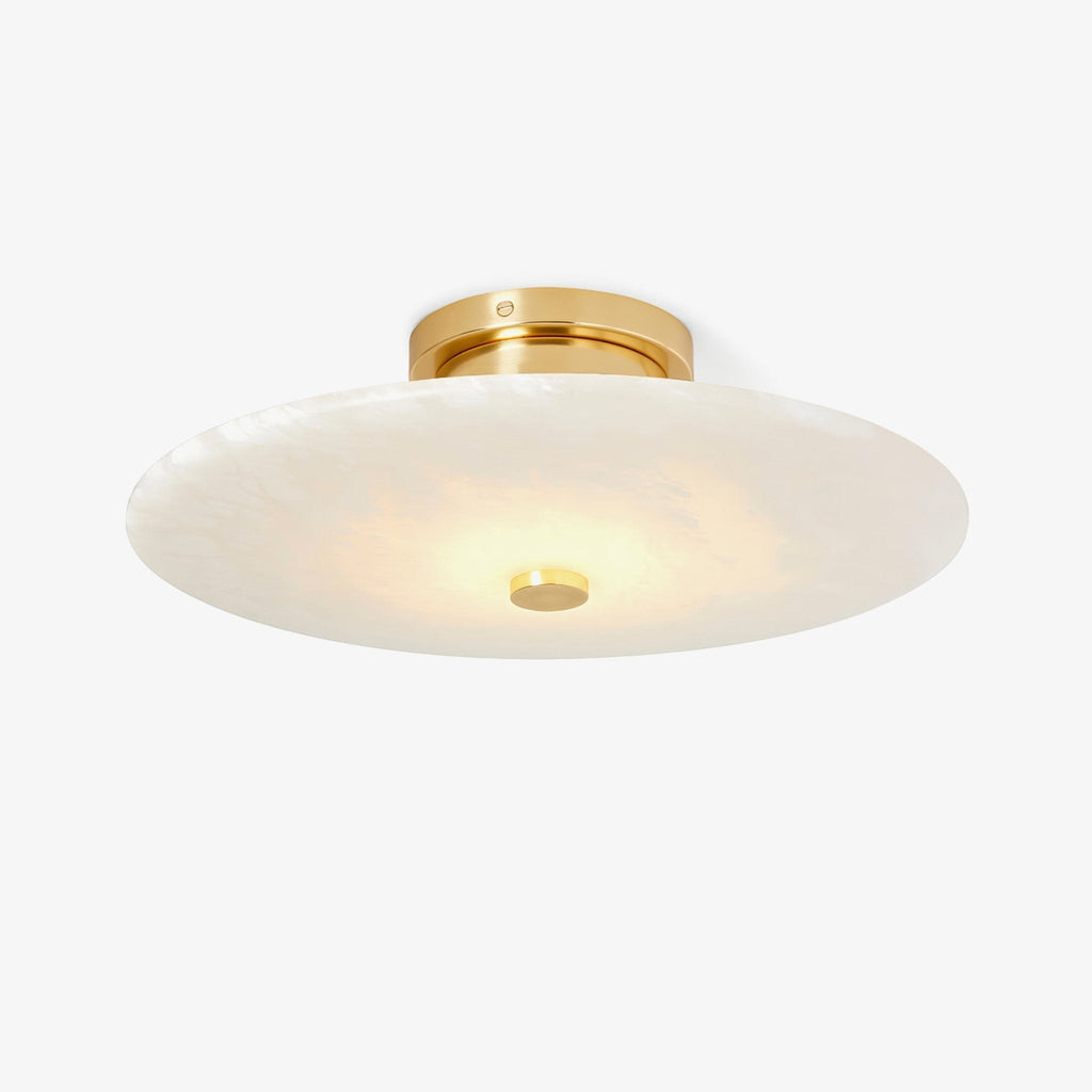 Clio loftslampe i alabast — ∅ 7.9″ integreret LED