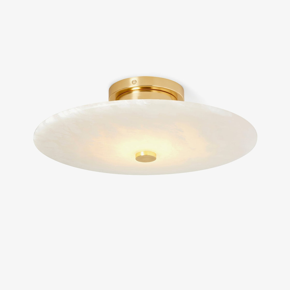 Clio loftslampe i alabast — ∅ 7.9″ integreret LED
