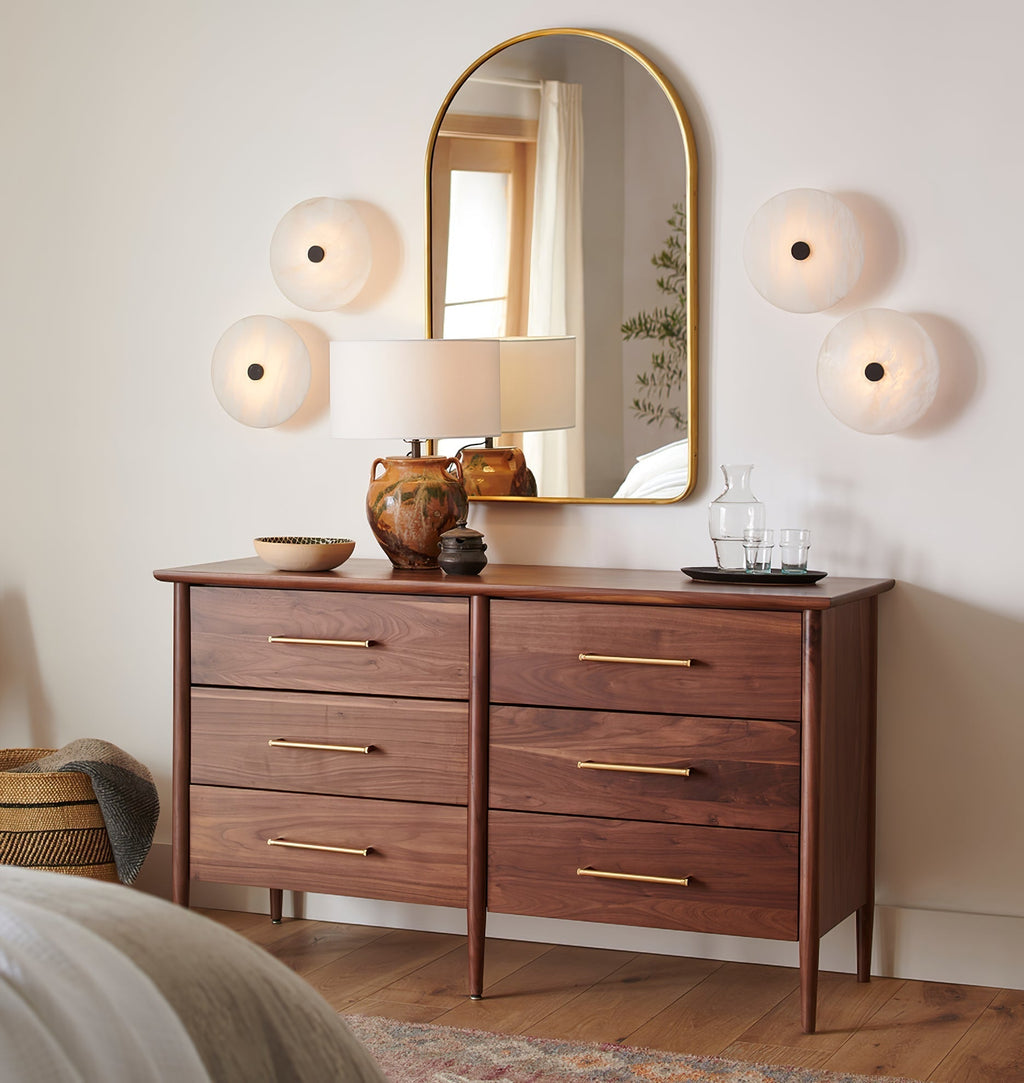 Clio loftslampe i alabast — ∅ 7.9″ integreret LED