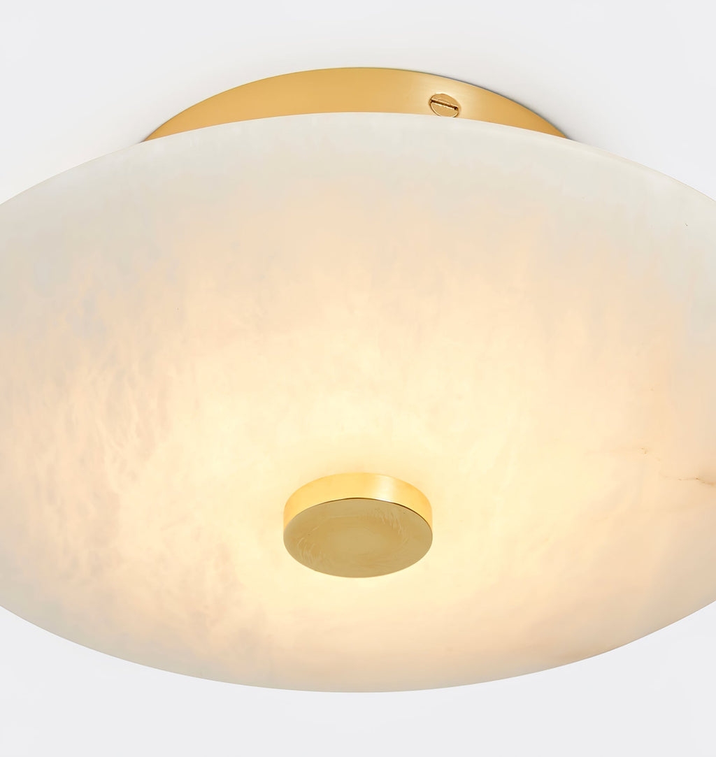 Clio loftslampe i alabast — ∅ 7.9″ integreret LED