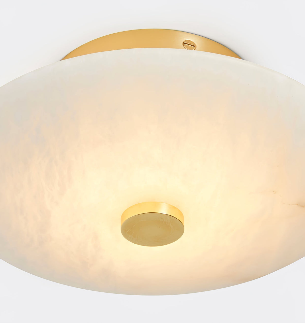 Clio loftslampe i alabast — ∅ 7.9″ integreret LED
