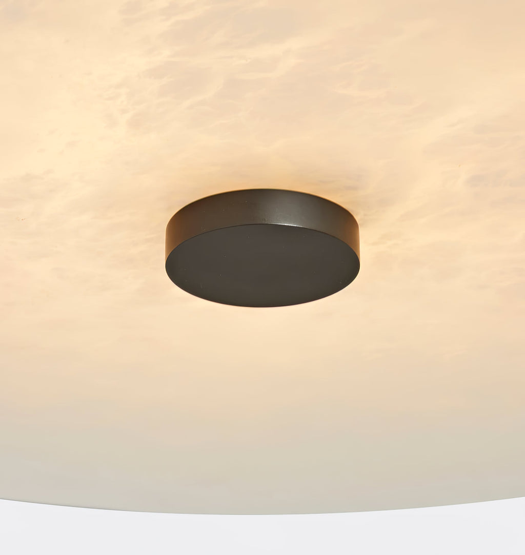 Clio loftslampe i alabast — ∅ 7.9″ integreret LED