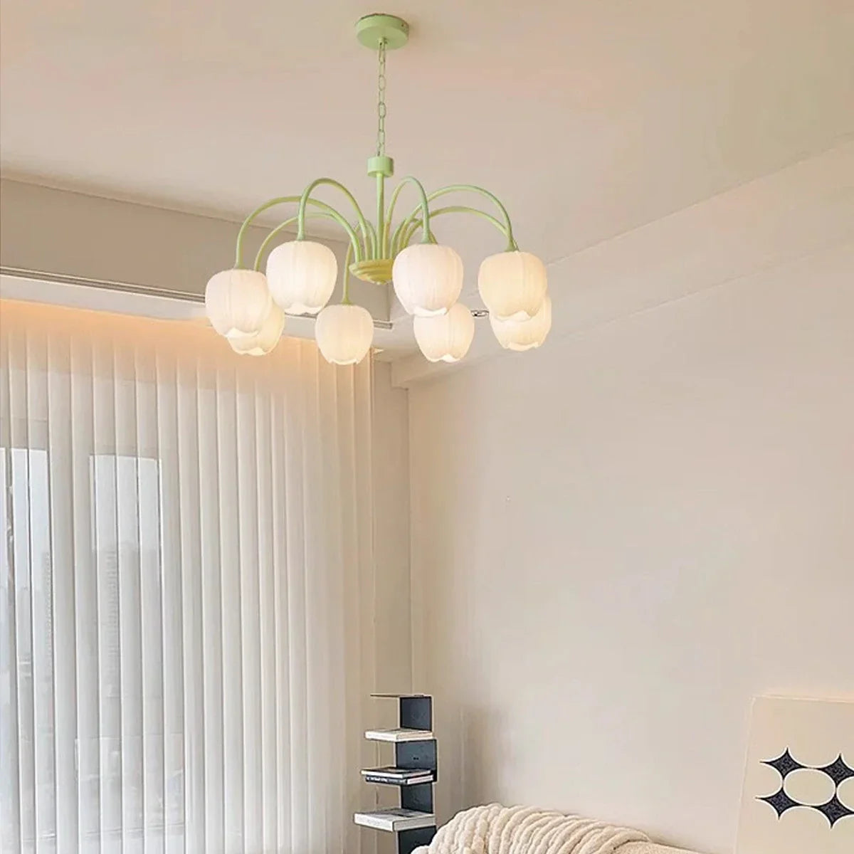 מנורת תלייה תלתן רומנטית צרפתית - Orntli