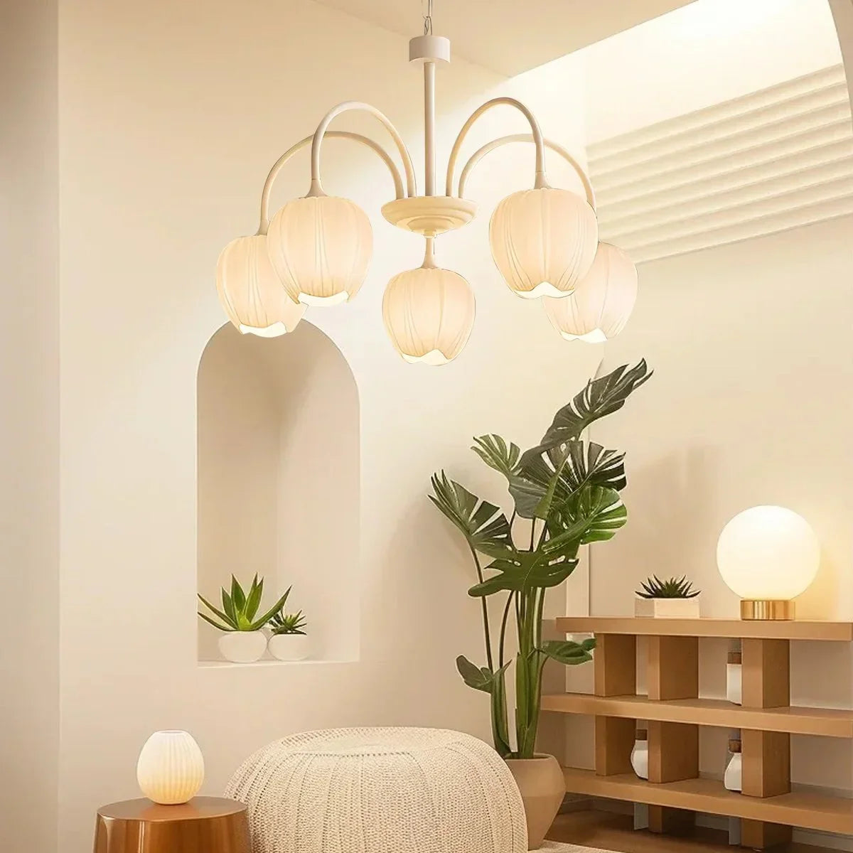 מנורת תלייה תלתן רומנטית צרפתית - Orntli