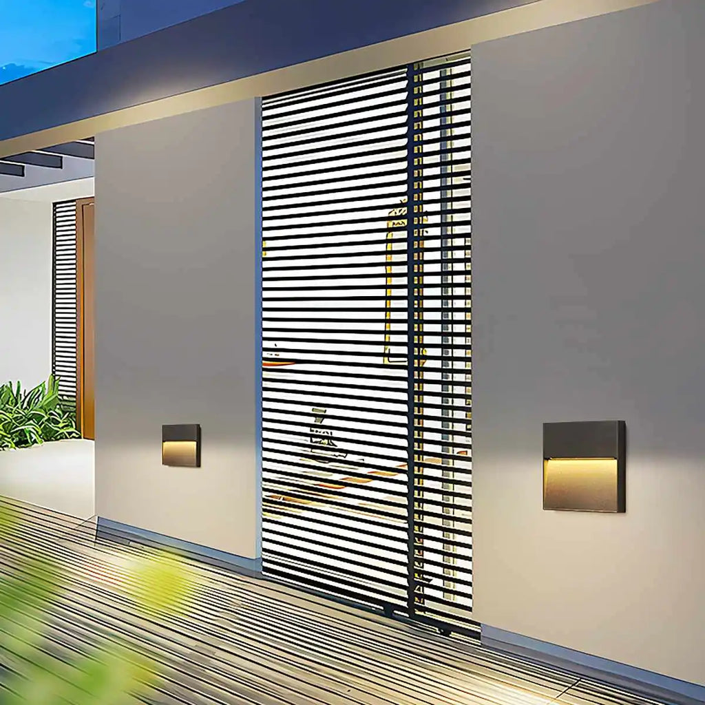 Rund & Firkantet Udendørs Vandtæt Væglampe - Orntli