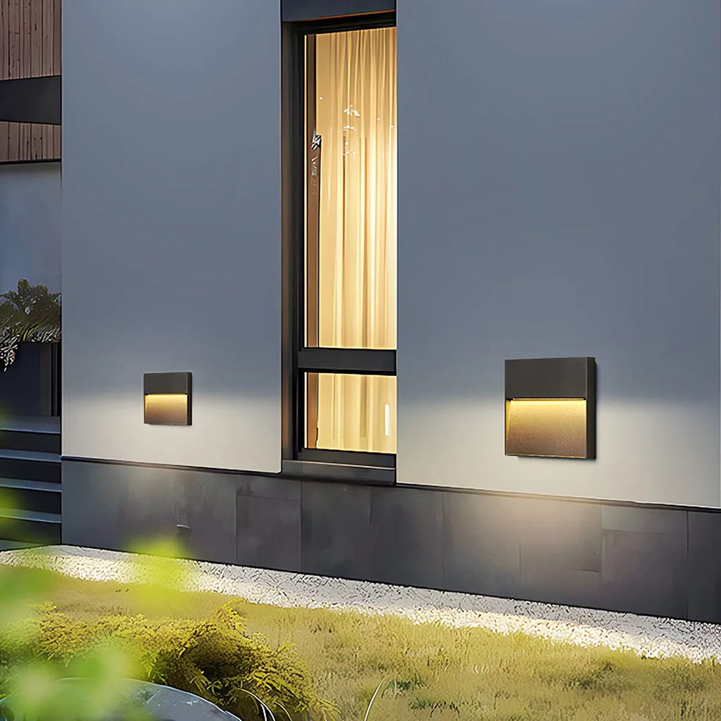 Rund & Firkantet Udendørs Vandtæt Væglampe - Orntli