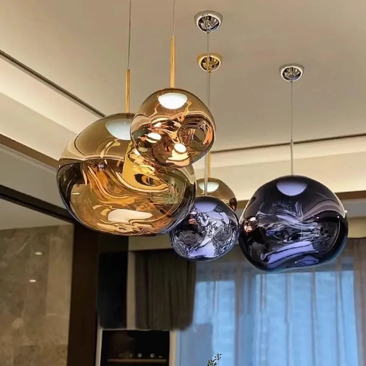 מנורת תלייה מודרנית מלבנית לחדר אוכל - Orntli