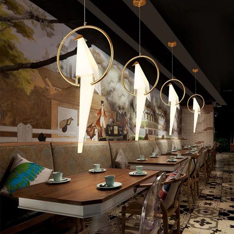 Papierkranich-Vogel-Kronleuchter für Esszimmer - Orntli