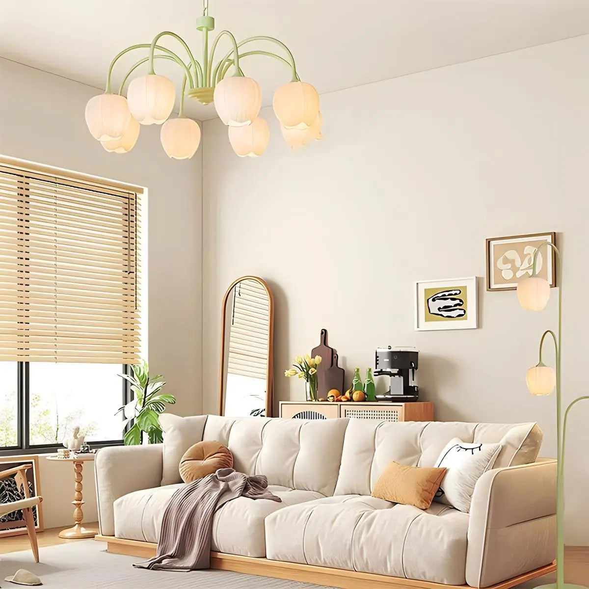 מנורת תלייה תלתן רומנטית צרפתית - Orntli