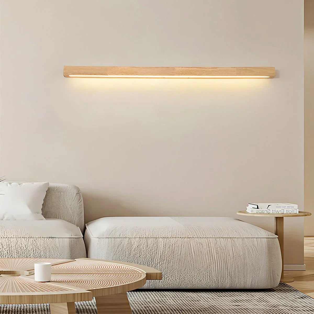 Arlo lineært vegglampe i tre for gang - Orntli