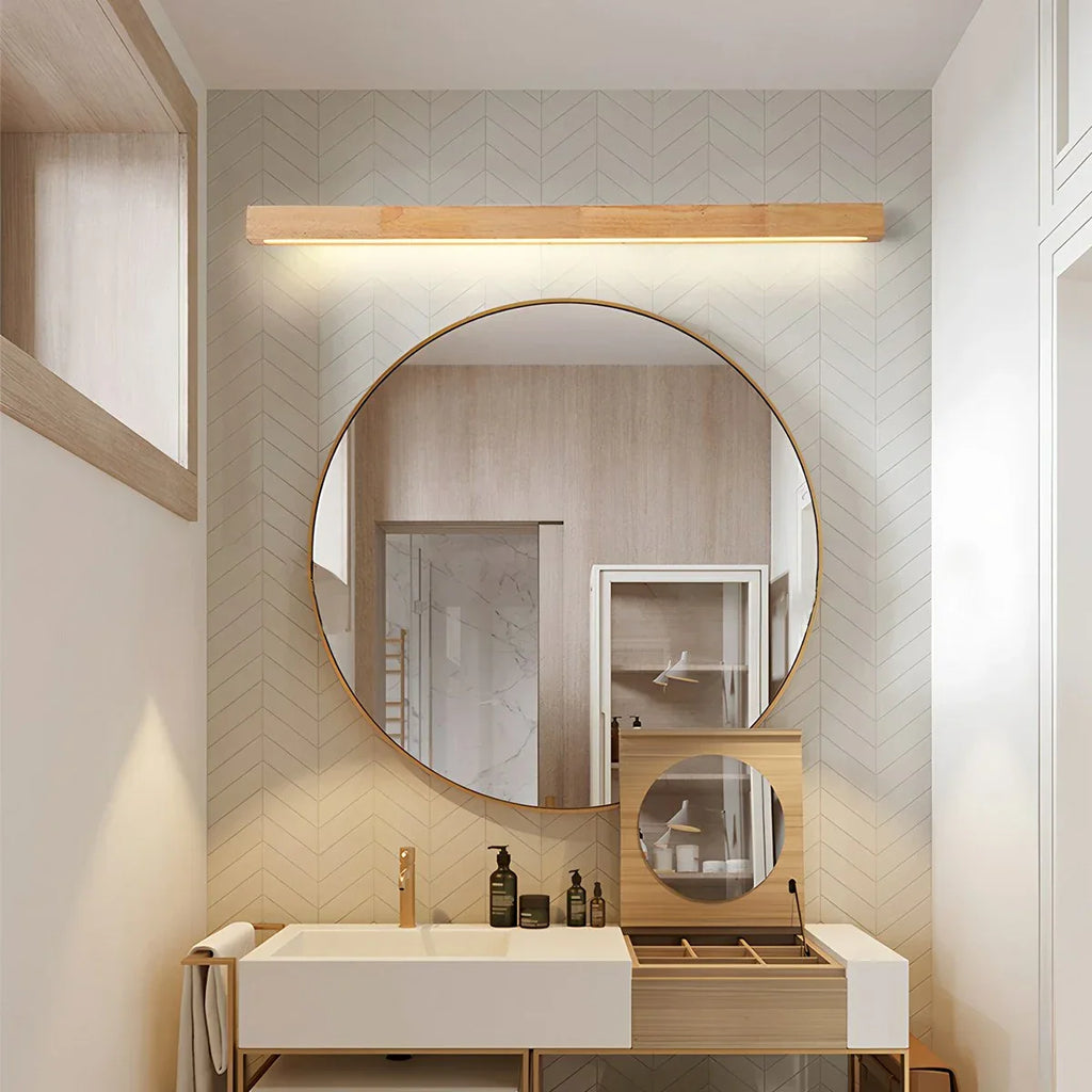 Arlo lineært vegglampe i tre for gang - Orntli