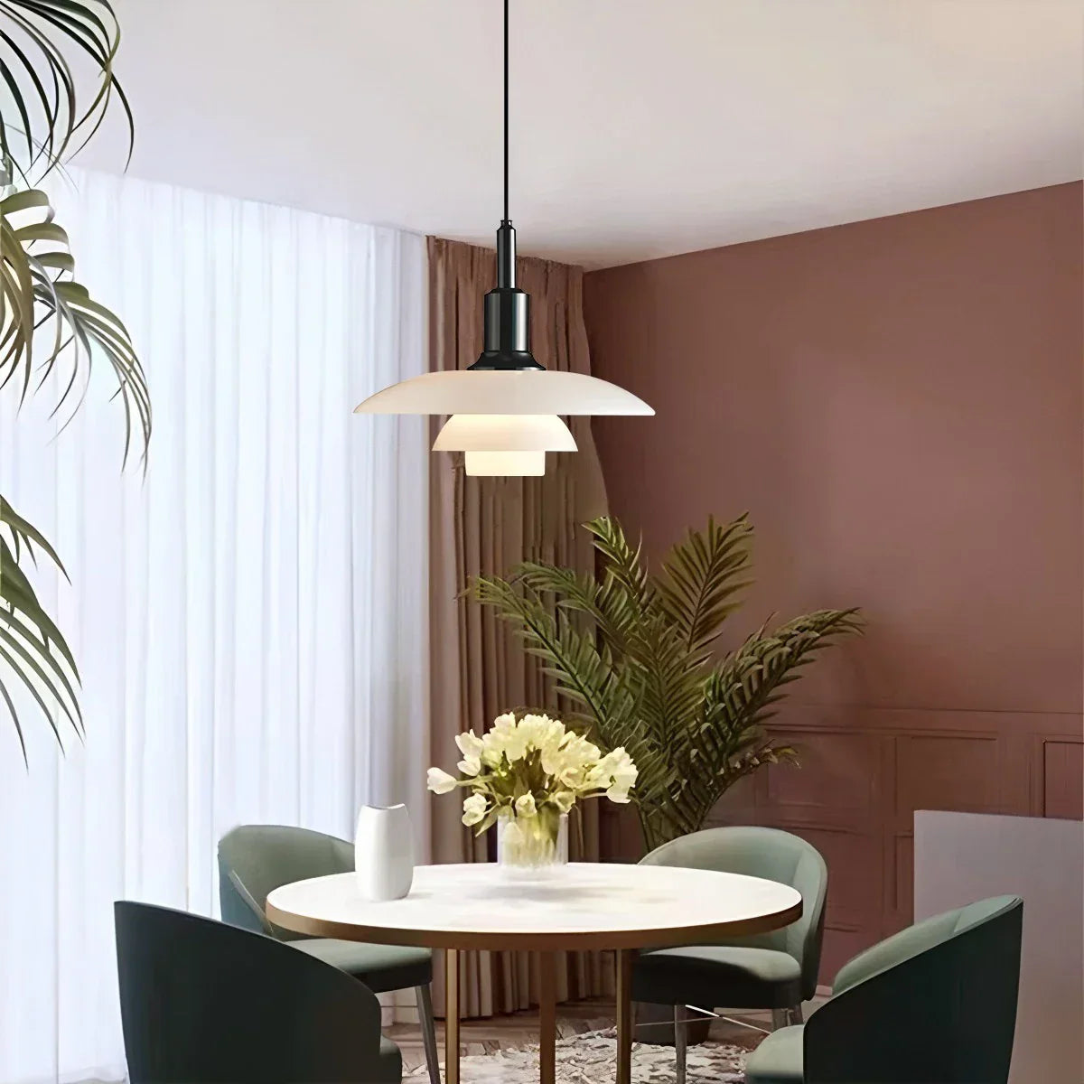 Dán tervezésű üveg függeszték lámpa konyhába - Orntli