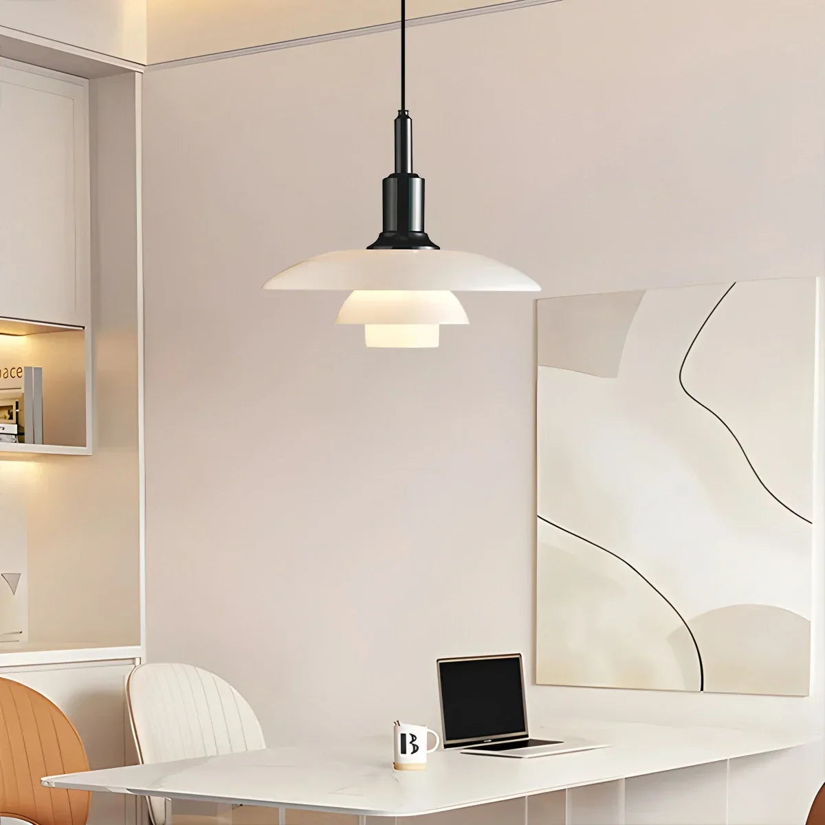 Dán tervezésű üveg függeszték lámpa konyhába - Orntli