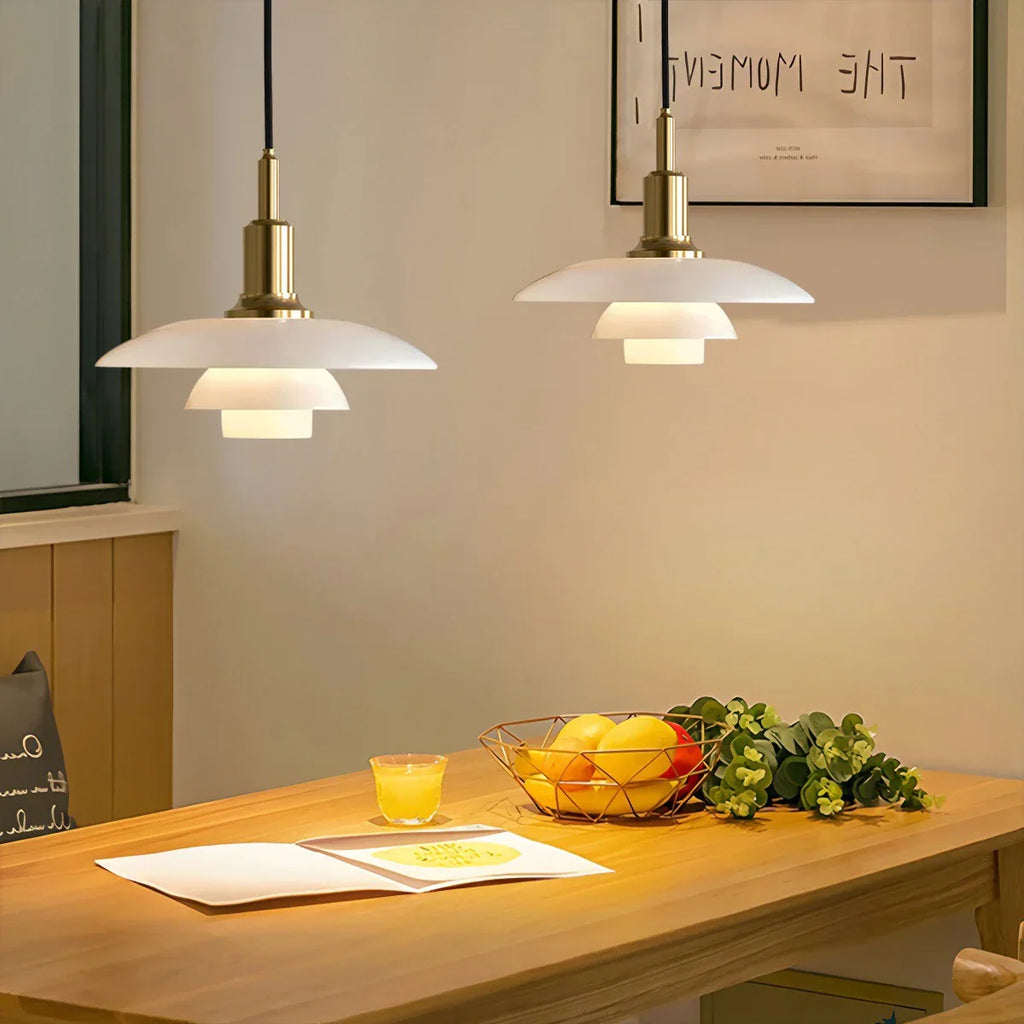 Dán tervezésű üveg függeszték lámpa konyhába - Orntli