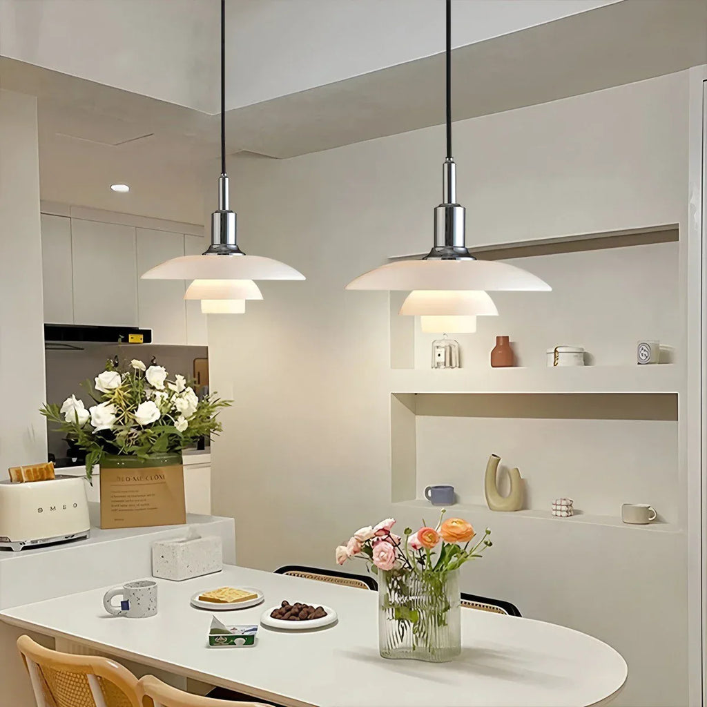 Dán tervezésű üveg függeszték lámpa konyhába - Orntli