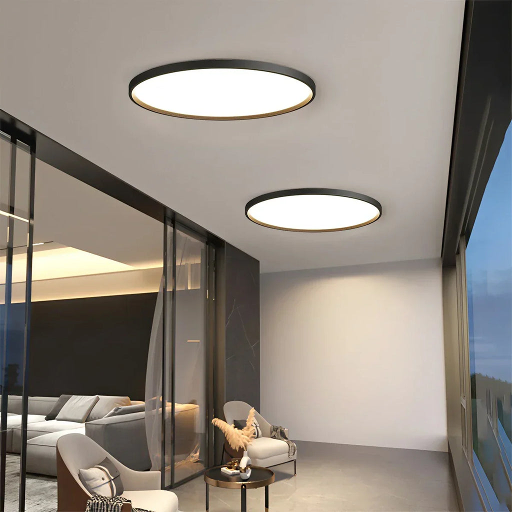 Vlakke ronde plafondlamp voor slaapkamer - Orntli