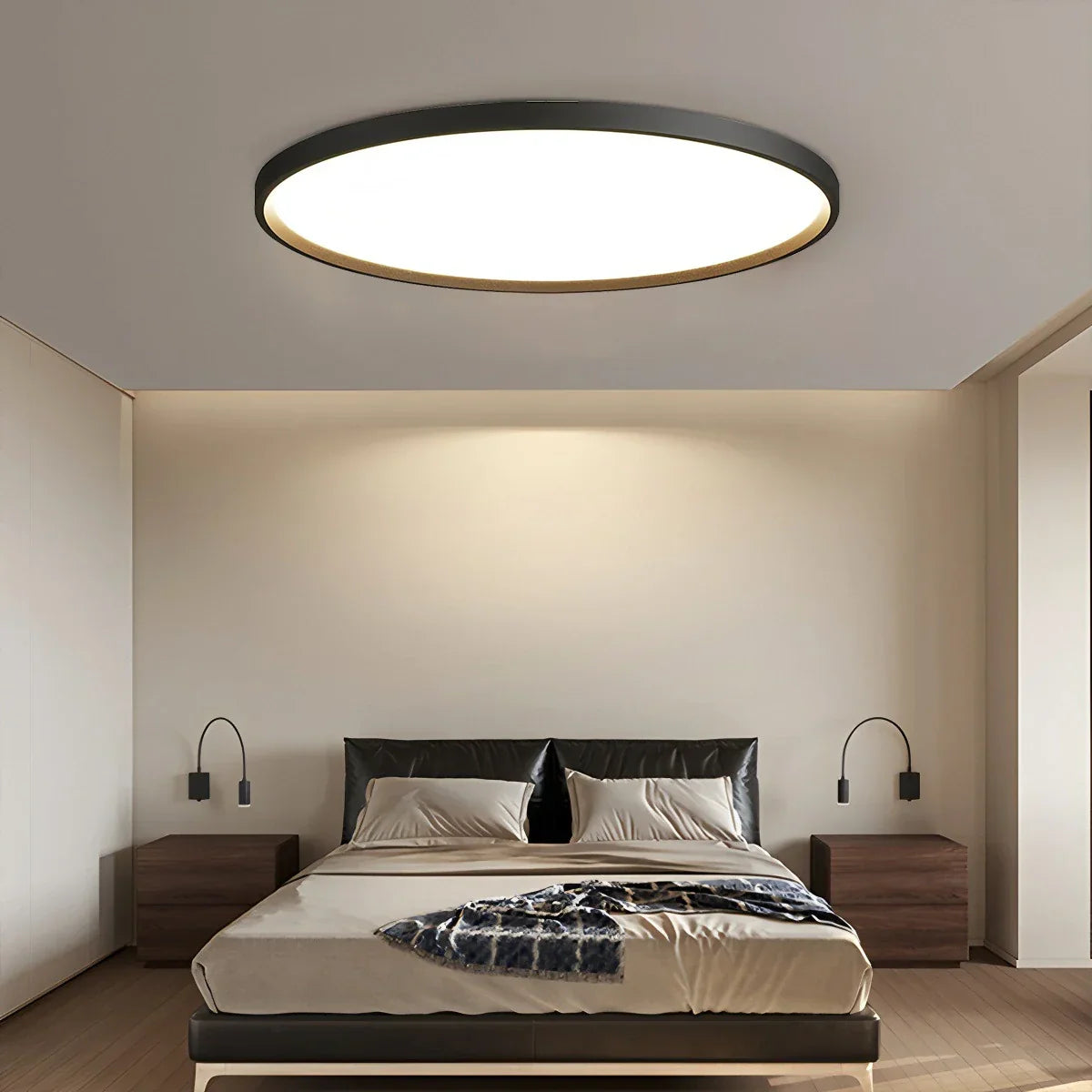 Vlakke ronde plafondlamp voor slaapkamer - Orntli