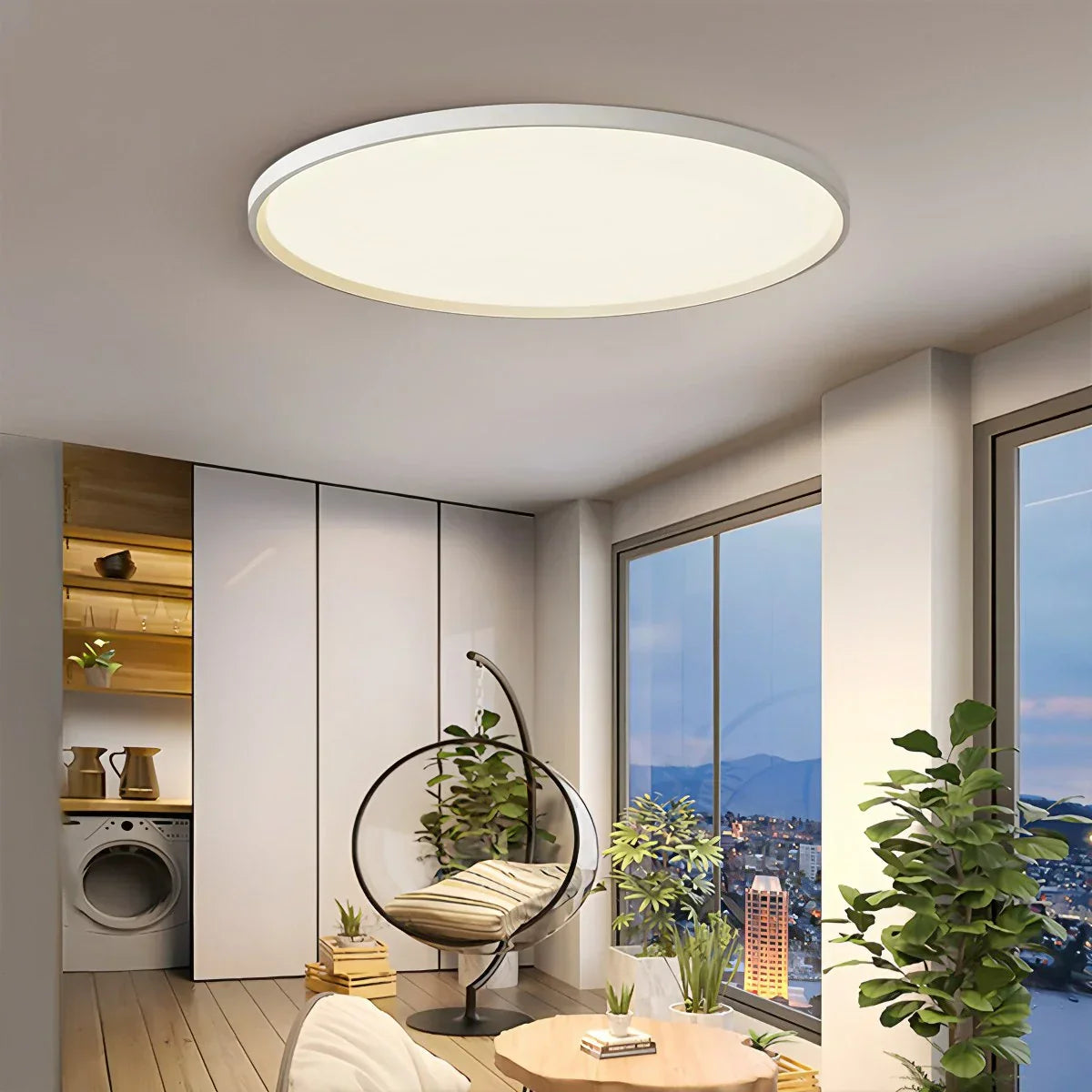 Vlakke ronde plafondlamp voor slaapkamer - Orntli