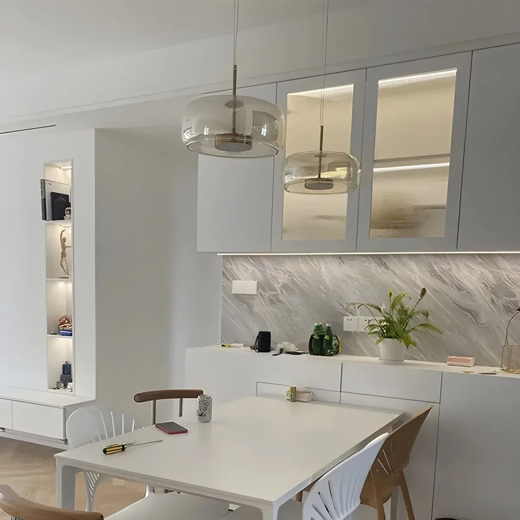 מנורת תלייה מזכוכית מודרנית לחדר אוכל - Orntli