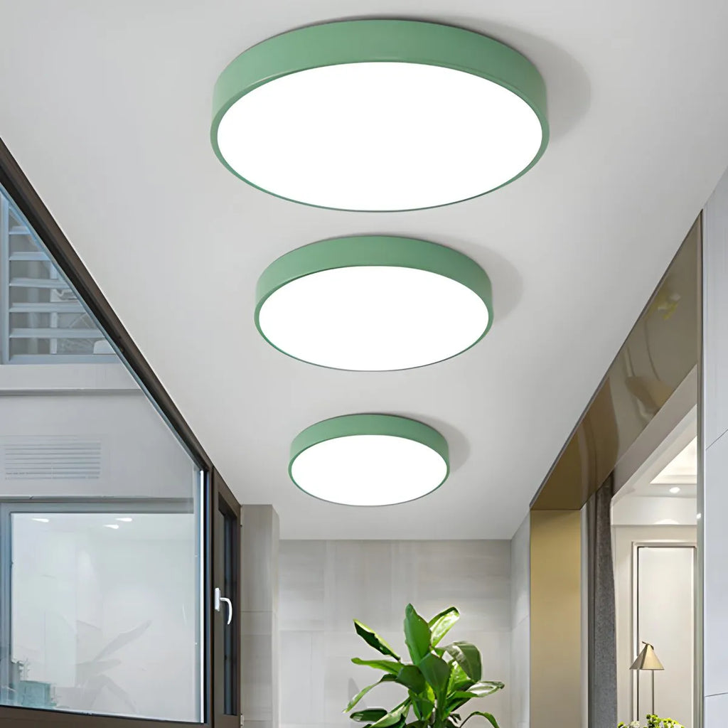 LED Minimalist Circular Macaron Ceiling Light - Orntli