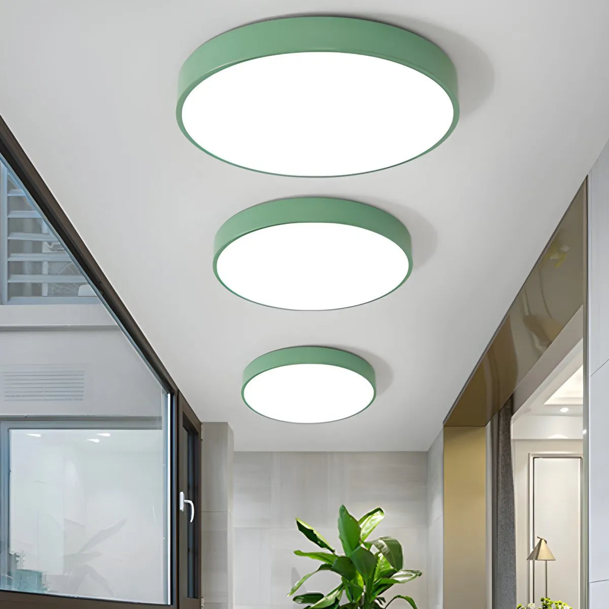 LED Minimalist Circular Macaron Ceiling Light - Orntli