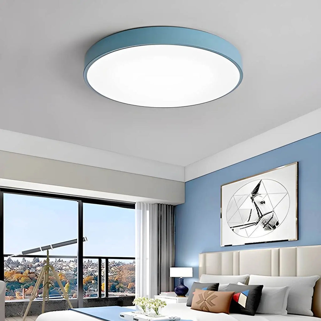 LED Minimalist Circular Macaron Ceiling Light - Orntli