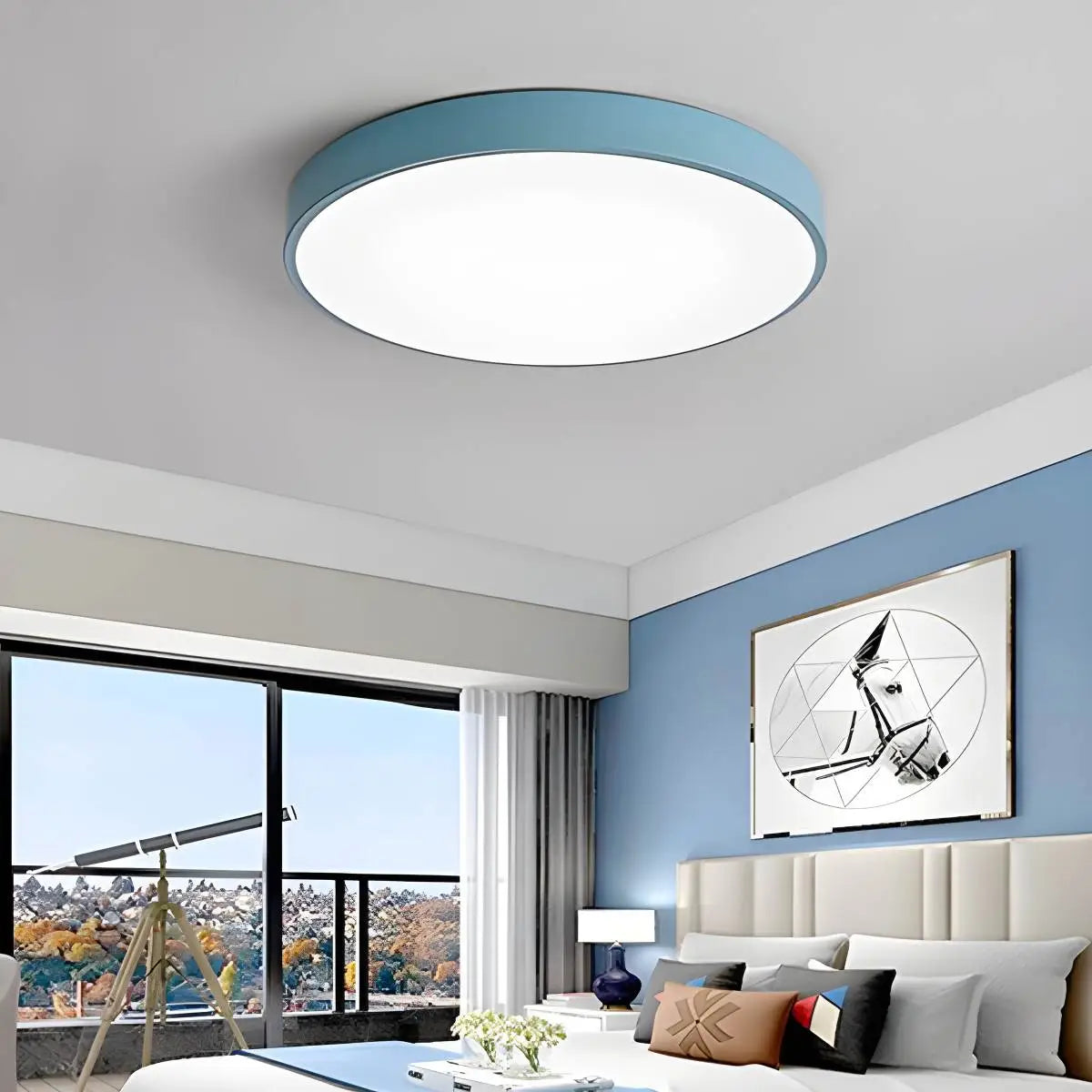 LED Minimalist Circular Macaron Ceiling Light - Orntli