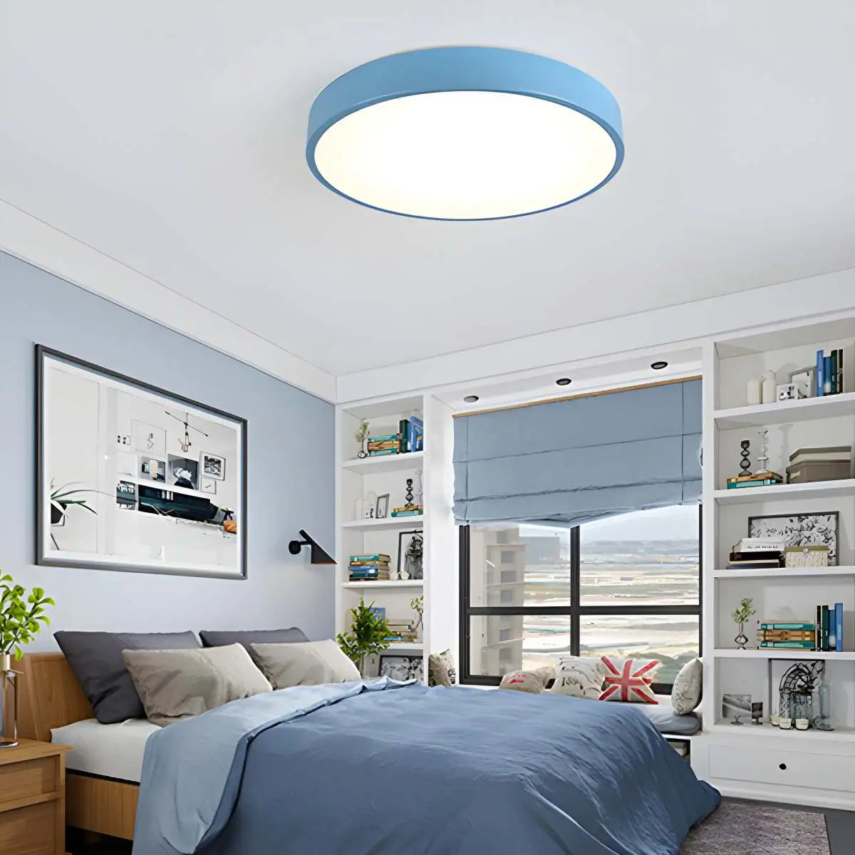 LED Minimalist Circular Macaron Ceiling Light - Orntli