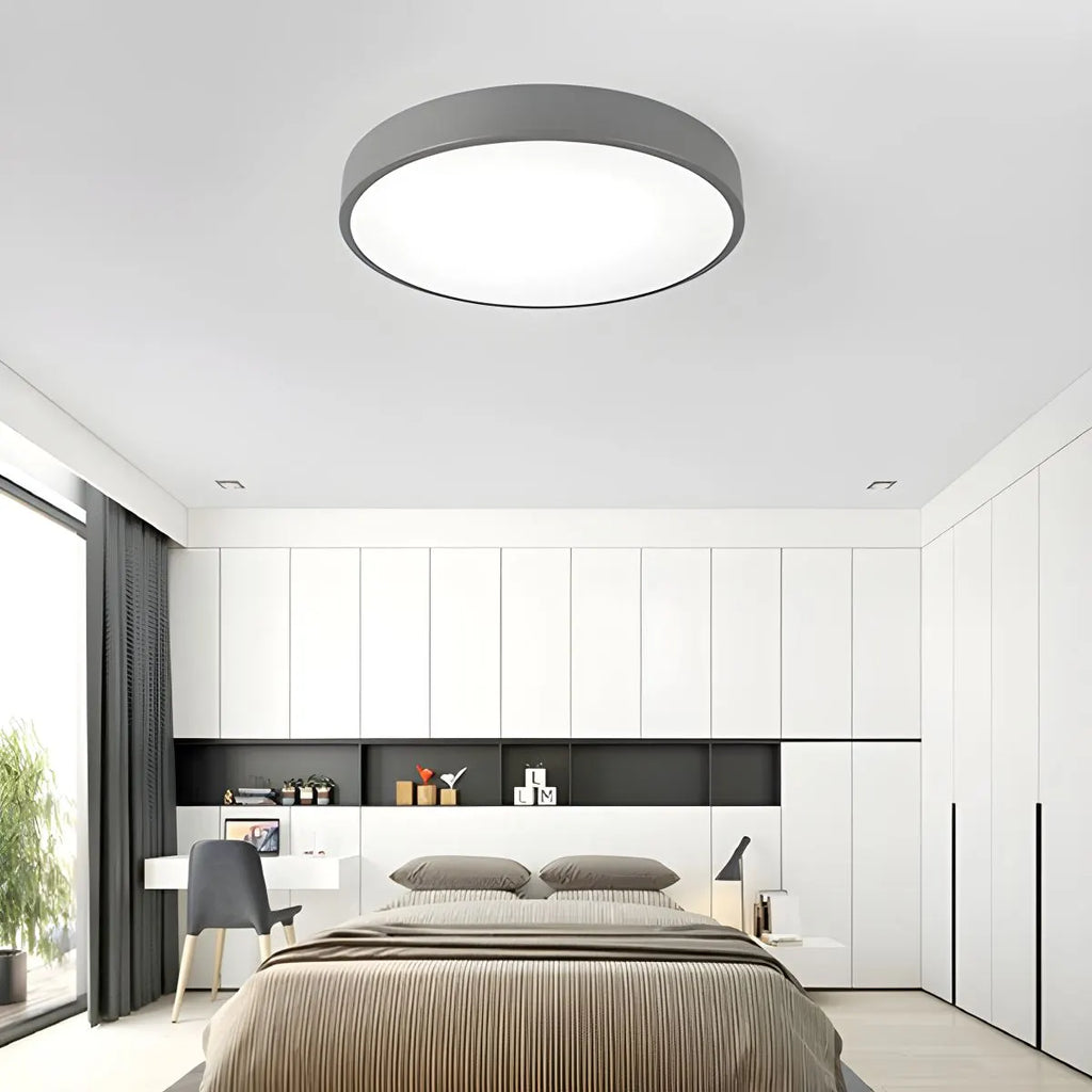 LED Minimalist Circular Macaron Ceiling Light - Orntli