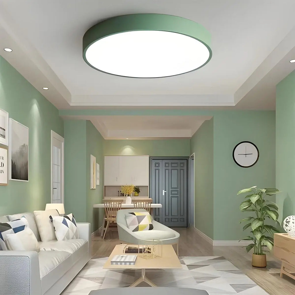 LED Minimalist Circular Macaron Ceiling Light - Orntli