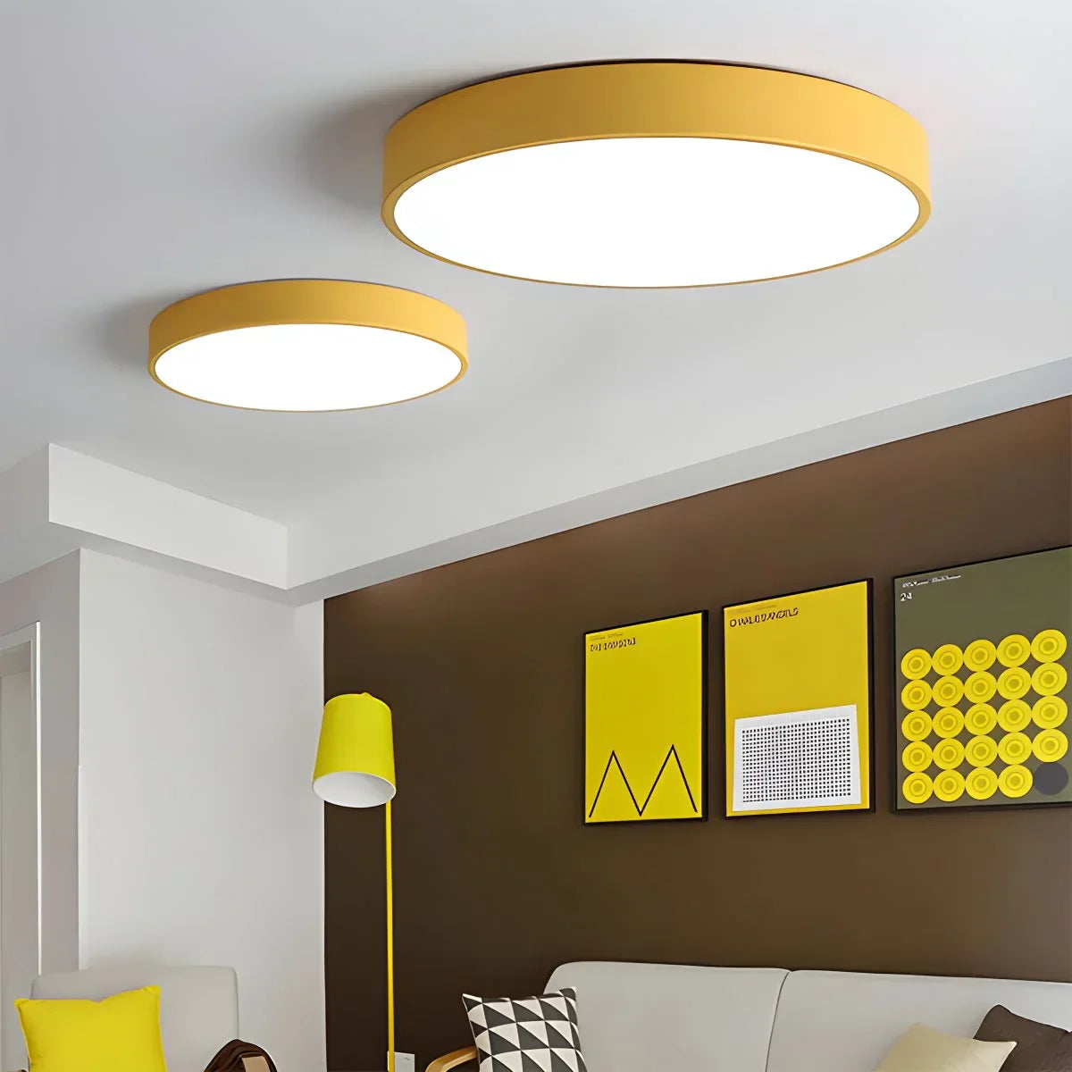 LED Minimalist Circular Macaron Ceiling Light - Orntli