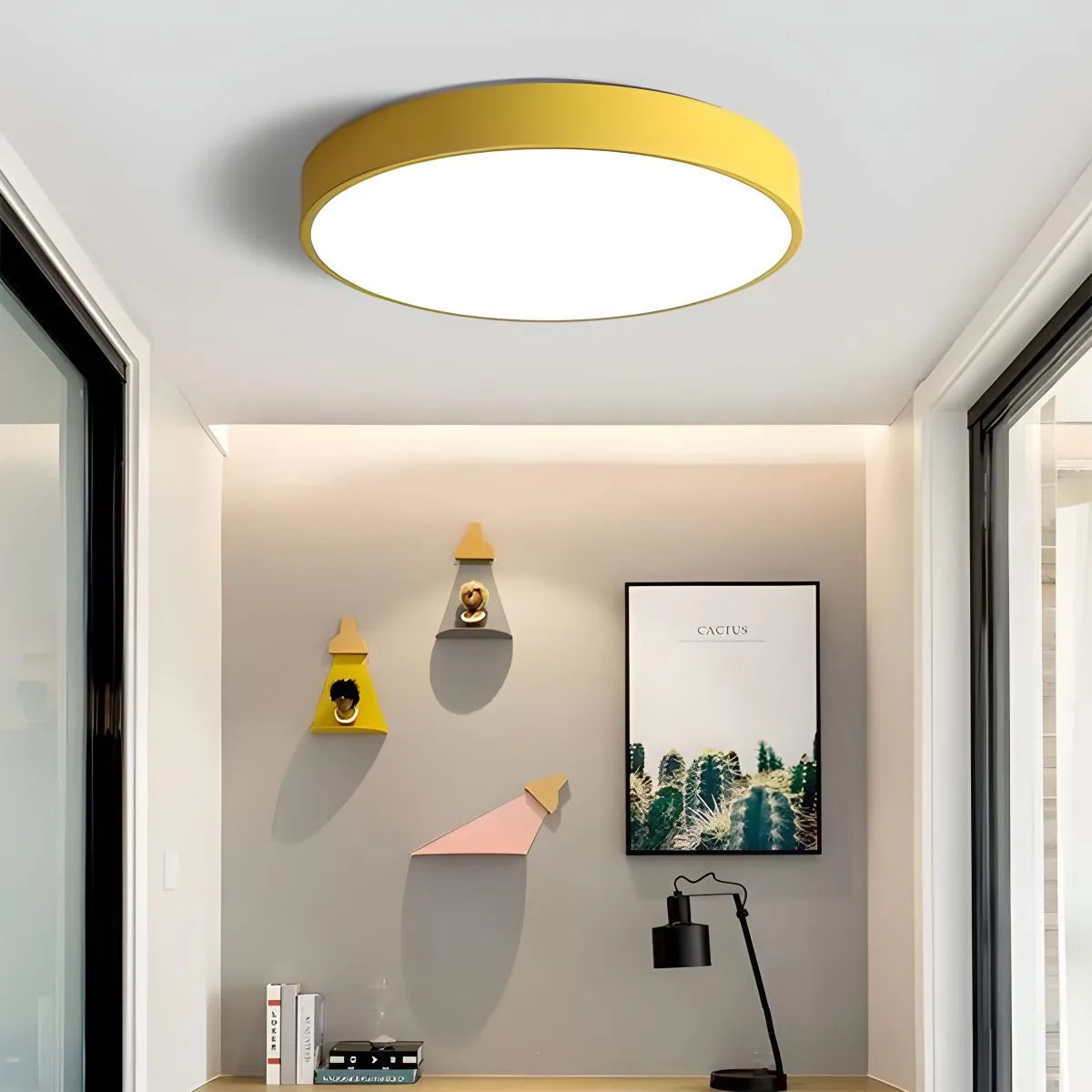 LED Minimalist Circular Macaron Ceiling Light - Orntli