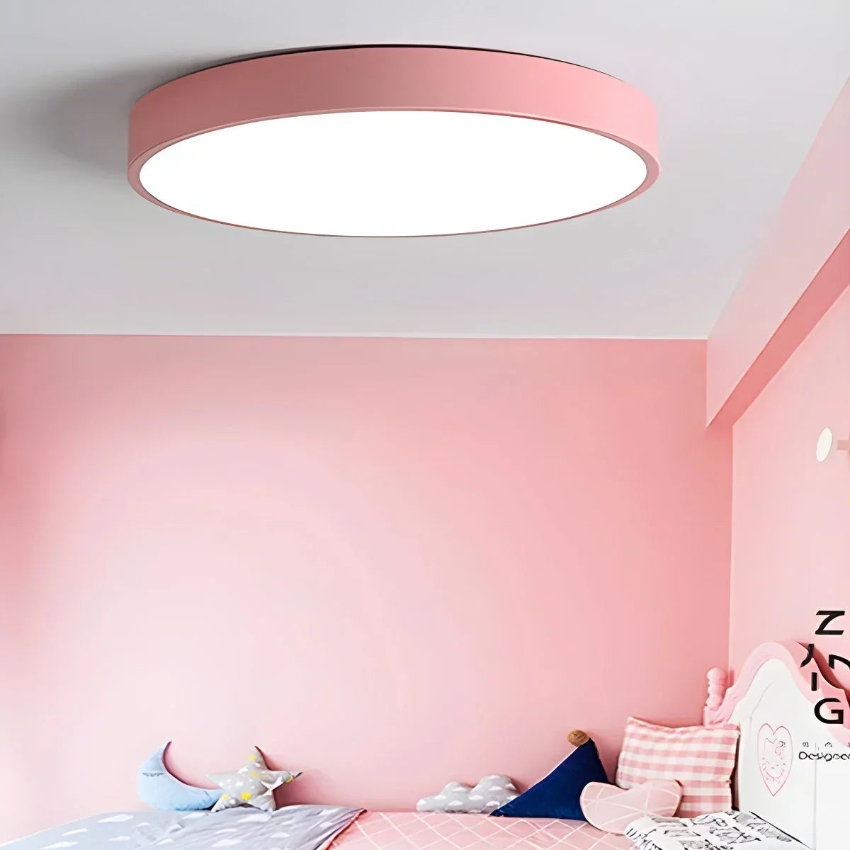 LED Minimalist Circular Macaron Ceiling Light - Orntli