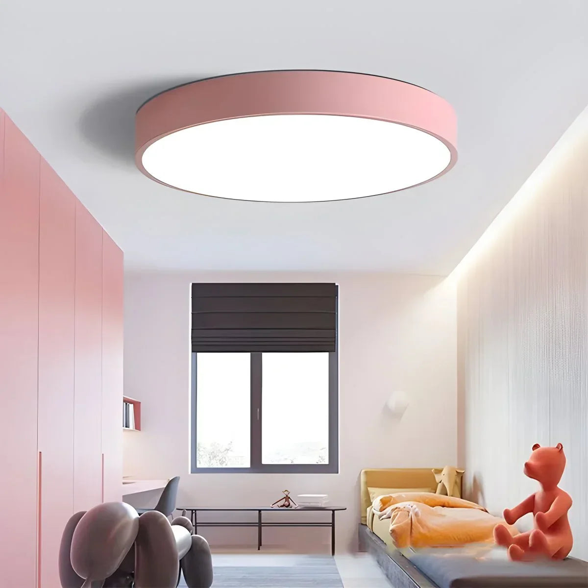 LED Minimalist Circular Macaron Ceiling Light - Orntli