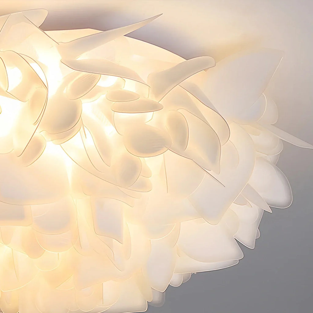 White Flower-Shaped Flush Mount Ceiling Light - Orntli